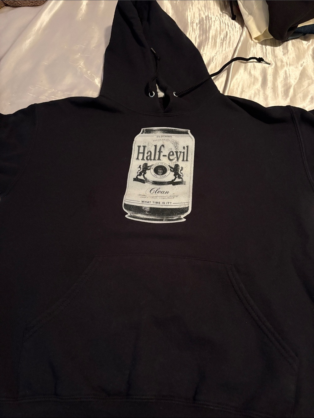 Graphic Black Pullover Hoodie